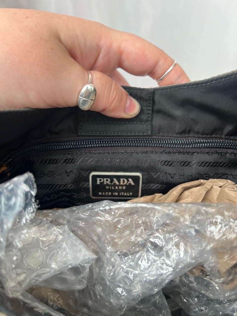 Prada Brown Nylon Shoulder Bag - Sleek Everyday Carry - Picture 2 of 9